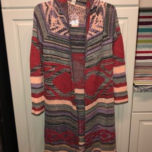 **NWT** Mudd Red Aztec Cardigan